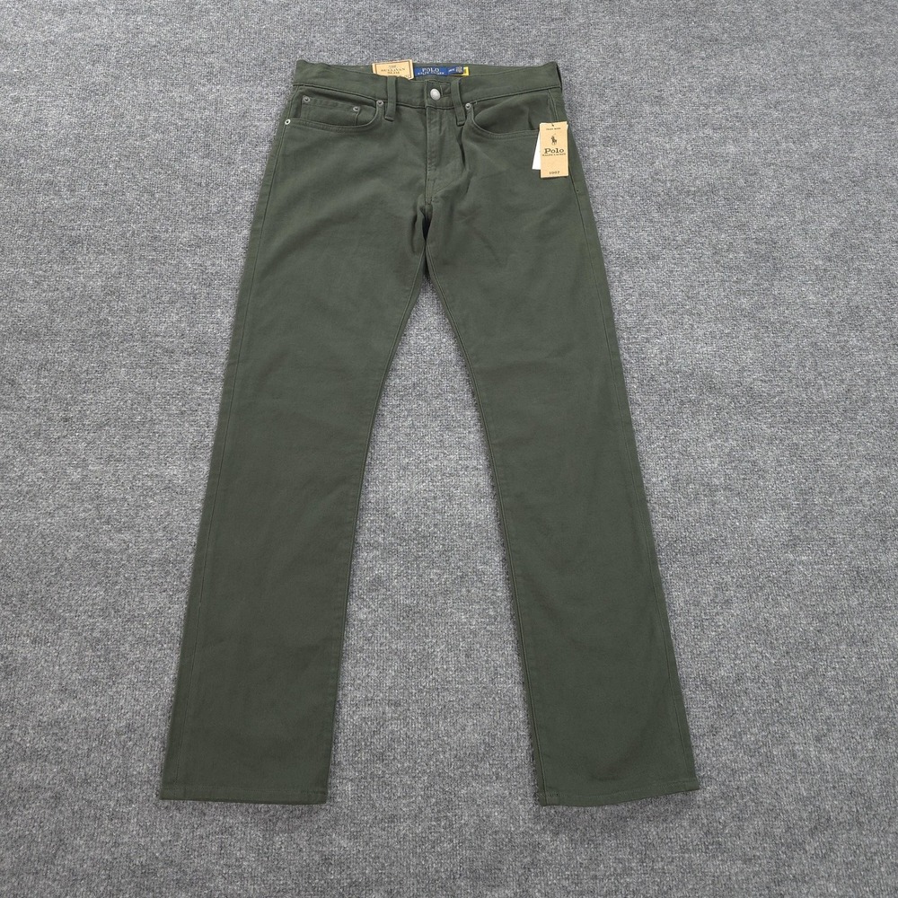 Polo Ralph Lauren Jeans Mens 30x32‎ Green Sullivan Slim Stretch Denim Casual NEW